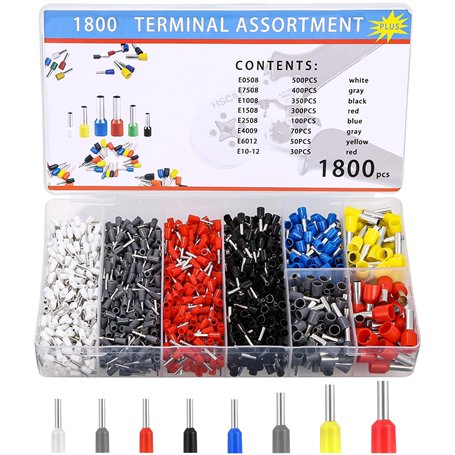 1800 Embouts de Câble Isolés