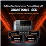 GIGASTONE Serveur SSD 512Go (Lot de 2) NAS SSD Cache 24h/24, 7j/7 TLC Haute Endurance Business Secure Personal Cloud Créatif Pro