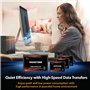 Gigastone Serveur SSD 2To (Lot de 4) NAS SSD Cache 24h/24, 7j/7 TLC Haute Endurance Business Secure Personal Cloud Créatif Profe