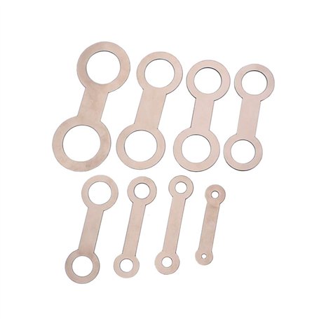 Alnicov Acier inoxydable Saxophone Instrument à vent en cuir Pads Outils de réparation pour Pad Iron Pack de 8 Argent