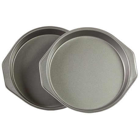 Amazon Basics Lot de 2 Ronde moules à gâteaux en acier carbone antiadhésif 22.8 cm