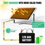 ECO-WORTHY Kit Panneau Solaire 25W 12V MONO : 25W Panneau Solaire + Support de Montage + Câble de connexion SAE + Contrôleur de 