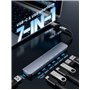 7 en 1 Station d'accueil USB C Universel avec 2 USB C Ports
