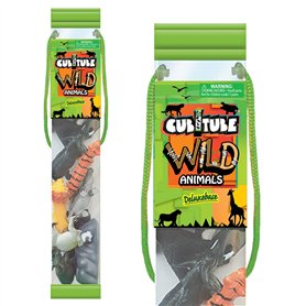Cubitube - Animaux Sauvages de Deluxebase. 11 pièces de Petites Figurines d'animaux de Safari. Tube de Rangement en Plastique ré Cubitube - Animaux Sauvages de Deluxebase. 11 pièces de Petites Figurines d'animaux de Safari. Tube de Rangement en Plastique ré
