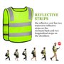 Vegena 8 Pcs Gilet de Sécurité pour Enfants, 360° Visibilité à Gilet Réfléchissante pour 3-12 Ans Enfants, Gilet Jaune Réfléchis