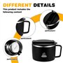 MEYAGOT Bol à Ramen Avec Couvercle,1300ml Bol Ramen Acier Inoxydable Avec Baguettes Et Cuillère,Bol A Ramen Instantané,Bol De Cu