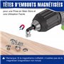 WORKPRO Jeu de 16 Embouts Torx en Acier S2 Magnétiques 25mm avec Boîte de Rangement