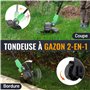 WORKPROX Coupe Bordures sans Fil 20V avec Batterie 4,0Ah, Tête Pivotante à 90°, Tondeuse Coupe-Bordures 2-en-1 Outil de Jardin,
