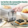 BELLA Grille-pain 2 tranches avec fentes extra-larges et tiroir ramasse-miettes amovible, 6 réglages de dorage, fonctions d’arrê