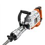 VEVOR Marteau de Démolition 3500 W Marteau-Piqueur 60 J 1900 BPM Marteau Perforateur avec 2 Burins Remplaçables Poignée Rotative