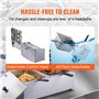 VEVOR Friteuse Électrique Commerciale 20 L Contenant 12 L de l'Huile 5000 W 2 Cuves Friteuse à Huile en Inox 2 Paniers à Frire C