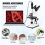 VEVOR Microscope Trinoculaire Composé 40X-5000X Microscope Biologique Mise au Point Grossière et Fine de Précision avec Platine 