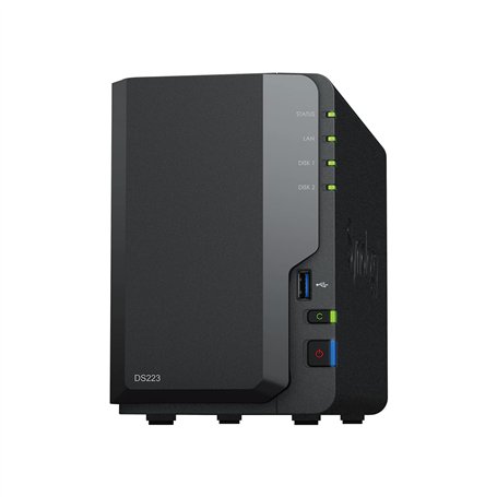 Synology NAS DS223 à 2 Baies (sans Disque) Noir