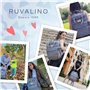 RUVALINO Sac à Dos à Langer, Sac à Langer bébé avec Matelas à Langer Portable, Porte-Sucette et Sangles de Poussette, Sac de Voy