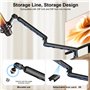 Aokeo AK-55 Bras de microphone réglable pour bureau - Convient pour Blue Yeti, Snowball iCE, HyperX QuadCast, SoloCast, Elgato W