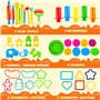 JOYIN Pâte à Modeler Accessoires 44 Pièces Dough Modeler Kit pour Enfants Emporte-pièces Moules Kit