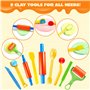 JOYIN Pâte à Modeler Accessoires 44 Pièces Dough Modeler Kit pour Enfants Emporte-pièces Moules Kit