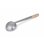 Craft Wok Petite louche en acier inoxydable avec poignée ergonomique en bois - Ustensile de cuisine asiatique professionnel pour