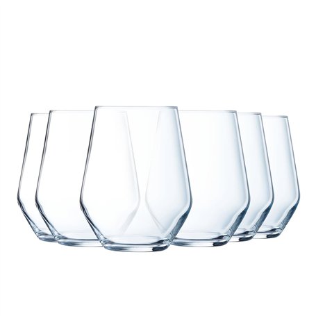 Luminarc - Collection Vinetis - 6 verres haut 40 cl - Design moderne et élégant - Fabriqués en France - Emballage renforcé