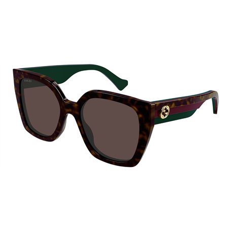 Gucci Lunettes de Soleil GG1300S Havana/Brown 55/19/145 femme