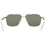 Montblanc Sport Mb0278s-002 56 Sunglass Man Metal Lunettes de Soleil, Doré/Vert