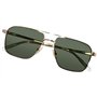 Montblanc Sport Mb0278s-002 56 Sunglass Man Metal Lunettes de Soleil, Doré/Vert