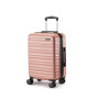 Amazon Basics Valise à Main Rigide et Extensible (55 cm), Coque en ABS Anti-rayures, 4 Roulettes Pivotantes, Or Rosé