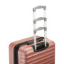 Amazon Basics Valise à Main Rigide et Extensible (55 cm), Coque en ABS Anti-rayures, 4 Roulettes Pivotantes, Or Rosé