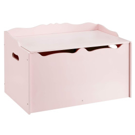 Amazon Basics Boîte à jouets en bois, rose, 76.2 x 40.64 x 46.99 cm