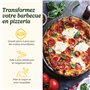 Cuisinart 3 pièces pour grillades de pizzas - Ensemble de pierres à pizza, couteau et pelle pliable - Outil de barbecue robuste