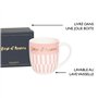 DRAEGER PARIS 1886 | Mug en Céramique Rose 320ml Dose d'Amour | Cadeau Original Amis, Amoureux, Famille | Design Chic & Tendance