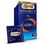 Durex Intensity - 20 preservatifs Homme XL Sans Latex Ultra Fins Ultra Lubrifiés - Plus de Chaleur Corporelle Partagée* - Taille