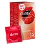 Durex - Lot de 24 Préservatifs Sexy Fraise - Extra Lubrifié Saveur Fraise - 2 x12 Préservatifs
