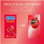 Durex - Lot de 24 Préservatifs Sexy Fraise - Extra Lubrifié Saveur Fraise - 2 x12 Préservatifs