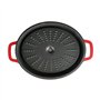 Sitram 712901, COCOTTE ovale en fonte d'aluminium 7,5 litres - Extérieur Rouge et intérieur noir - toutes sources de chaleur y c