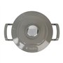 Sitram 716040 COCOTTE Sitrabella Ronde en fonte émaillée Ø20 cm - 2,5 litres - Extérieur émail Gris intérieur Blanc - toutes sou