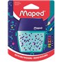 Maped - Taille-crayons Shaker Pixel Party - Taille-crayons avec 2 Trous et Réservoir Translucide