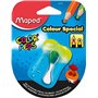 Maped - Taille-Crayon Color’Peps - 2 Trous - avec Réservoir pour Crayons de Couleur - Taille Arrondie - Avec Capot de Protection