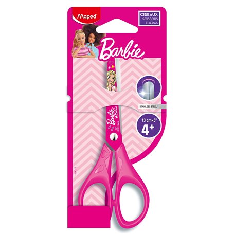 Maped - Ciseaux Barbie - Ciseaux Ergonomiques - Ciseaux bouts ronds- Licence Barbie Officielle