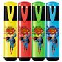 Maped - 4 surligneurs Superman aux Couleurs Éclatantes - Pointe biseautée - Surligneurs Longue Durée pour Usage Scolaire et Prof