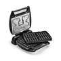 Gaufrier 4 Gaufres - 2 jeux de plaques Gaufres de Bruxelles + Gaufrettes, Noir Mat