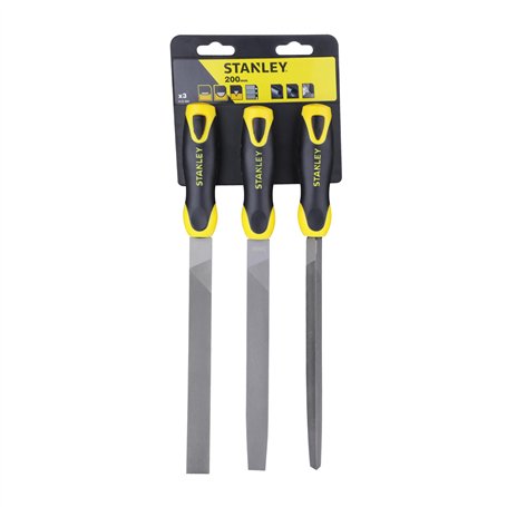 Stanley 022464 File Set includes 1/2 Round/ Flat/ 3 Square (3 Pieces)