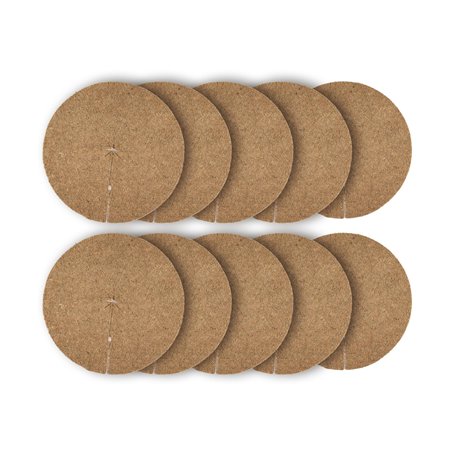 La Cordeline Lot 10 Disques Paillage Ø 40 cm Fibre Coco Naturel 900g/m² - Tapis Protection Plante