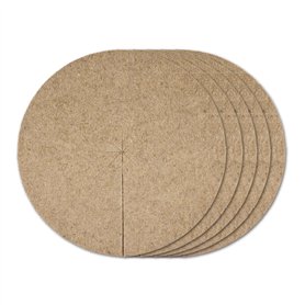 La Cordeline Lot 5 Disques de Paillage Naturel 40cm en Feutre de Chanvre 600 g/m² – Protection Contre Les Mauvaises Herbes