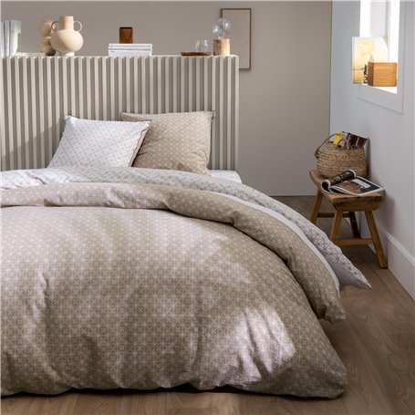 MATT & ROSE Parure de Lit 220x240 cm Tendance CÉRAMIQUE Imprimée Réversible | 100% Coton | Oeko-Tex | Housse de Couette 220x240