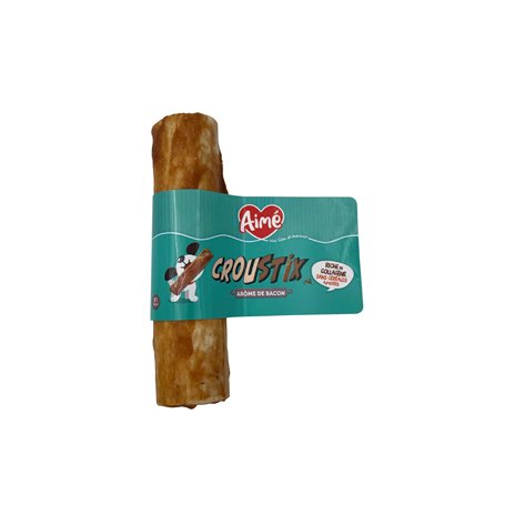 Aimé - Stick à Macher - Friandise pour Chien Saveur Bacon - A Donner Entre Les Repas - Nourriture pour Chiens Faible en Matière