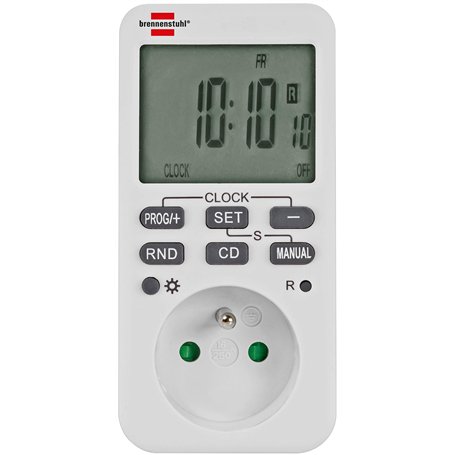 Brennenstuhl Programmateur hebdomadaire Comfort-Line blanc (prise programmable digitale