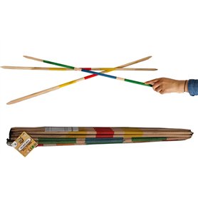 PLANÈTE BOIS - Mikado Géant - FSC - 140787-2 à 6 Joueurs - Multicolore - Bois - Jeu pour Enfant - Jeu de Société - Jeu d'Adresse