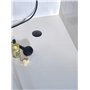 Wirquin 30722861 Bonde de douche extra-plate pour receveurs extra-plats ø90 avec dôme en ABS, noir