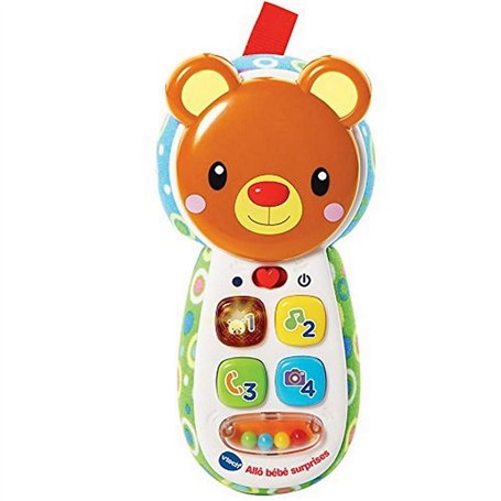 VTech- Kid Allô Bébé Surprises Brun